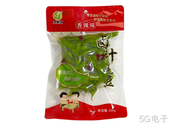 5G电子卤汁毛豆香辣味328g